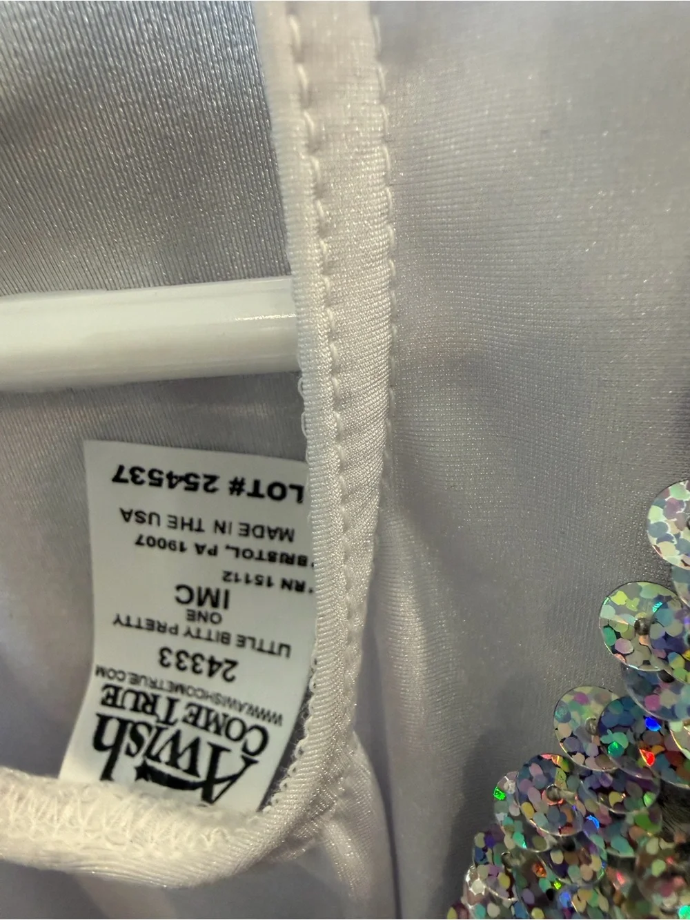 Weissman gray and white school girl dance costume